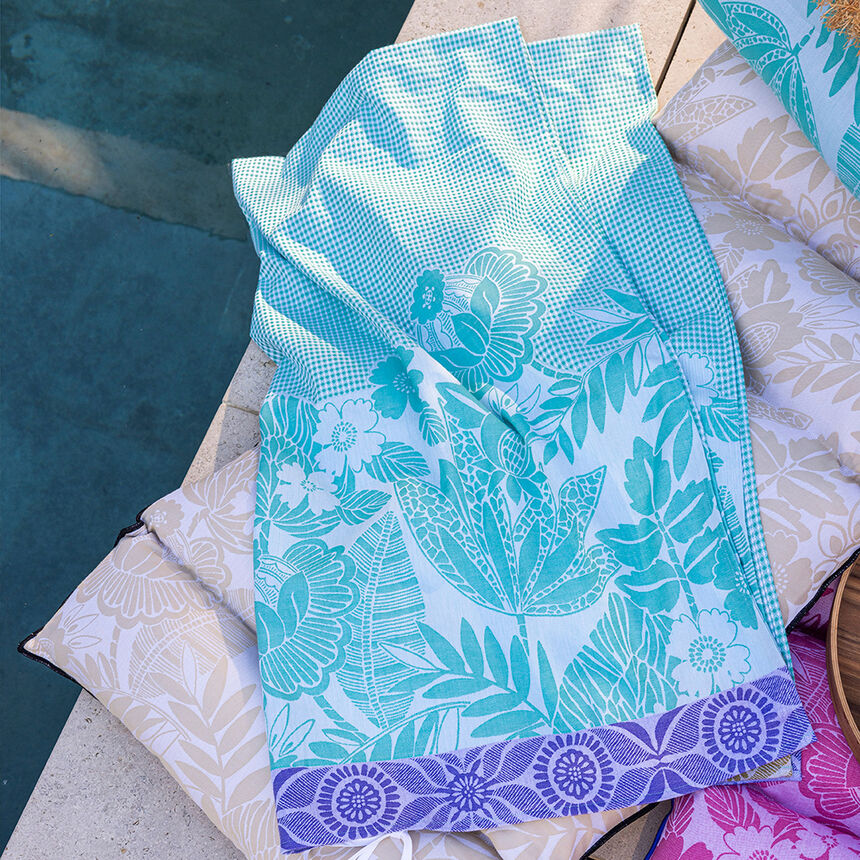 Drap de plage Barbarde Cara&iuml;bes 100x200 100% coton, , hi-res